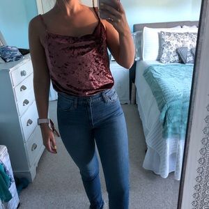 NWT Mahogany Velvet Tank Top